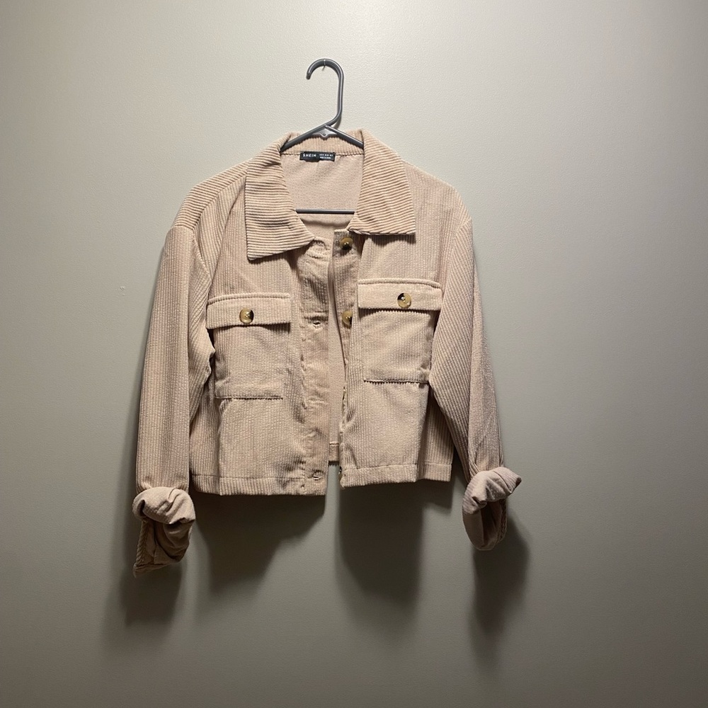 Corduroy cropped jacket